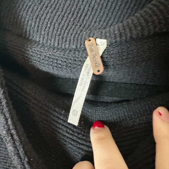 Free People Easy Street Tunic Sweater Black Extra Small - Picture 4 of 7